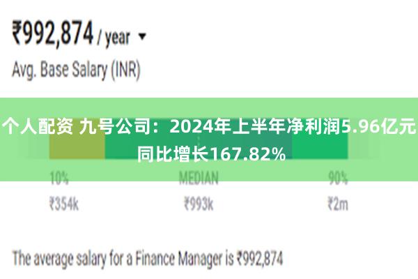 个人配资 九号公司：2024年上半年净利润5.96亿元 同比增长167.82%