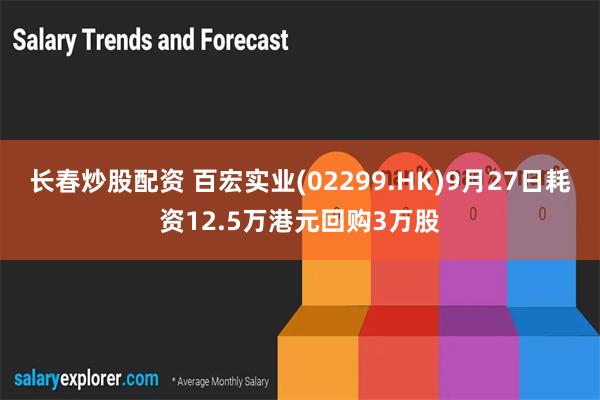 长春炒股配资 百宏实业(02299.HK)9月27日耗资12.5万港元回购3万股