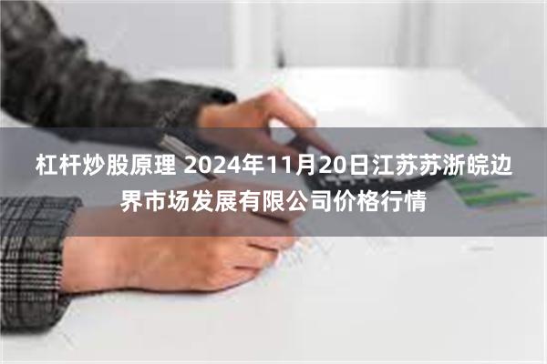 杠杆炒股原理 2024年11月20日江苏苏浙皖边界市场发展有限公司价格行情