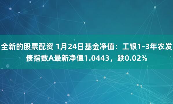 全新的股票配资 1月24日基金净值：工银1-3年农发债指数A最新净值1.0443，跌0.02%