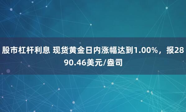 股市杠杆利息 现货黄金日内涨幅达到1.00%，报2890.46美元/盎司